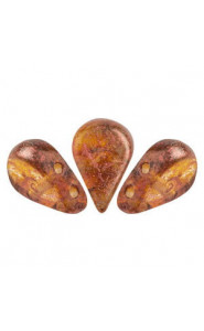 Les perles par Puca® Amos beads Crystal copper spotted 00030/65324